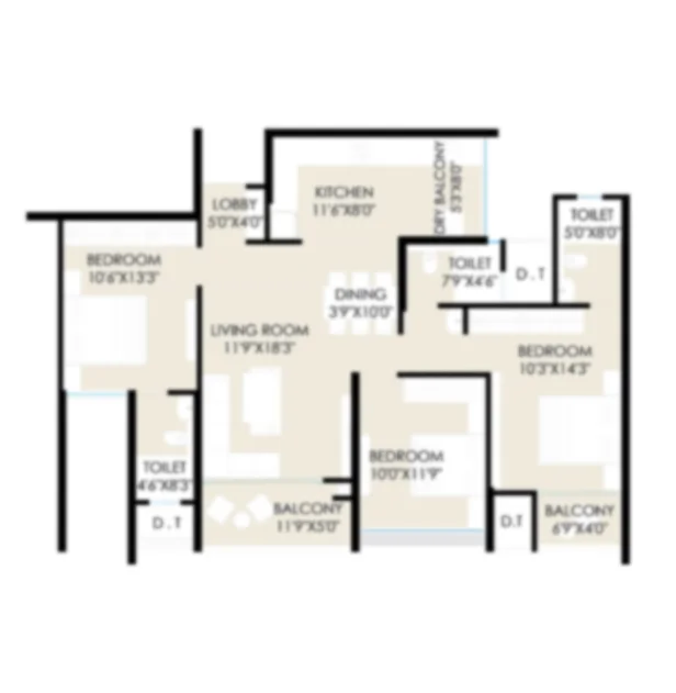Saniket The Rising 3 BHK